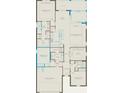 Home floor plan showcasing open layout with kitchen, bedrooms, lanai, gathering room, and garage at 2757 Redblush Ter, St Cloud, FL 34772