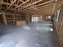 Framed interior showcasing an open floor plan and unfinished concrete flooring at 30124 Misty Pines Road, Mount Dora, FL 32757