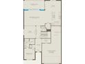 Floor plan featuring an open-concept living space and a three car garage at 1549 Timber Leaf Rd, St Cloud, FL 34771