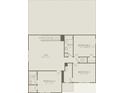 Second floor plan featuring loft, three bedrooms, and two bathrooms in neutral tones at 6005 Blue View Way, St Cloud, FL 34771