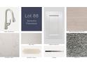 Photo collage featuring an assortment of construction materials like flooring, countertops, and carpet for new home at 825 River Stone Trl, Sanford, FL 32771