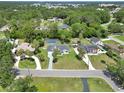 Scenic aerial view of a neighborhood featuring mature trees, swimming pools, and well-maintained homes at 1836 Se 6Th Ave, Ocala, FL 34471