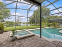 Screened in pool and hot tub overlooking the peaceful lake at 9034 Paolos Place Paolos Place, Kissimmee, FL 34747