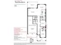 Detailed first-floor plan showcasing the layout with kitchen, great room, and three-car garage at 1515 Stonecliff Dr, Apopka, FL 32703