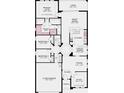 Detailed floor plan showcasing the layout of a spacious home with bedrooms, bathrooms, and a large great room at 561 Moon Shell Cir, New Smyrna Beach, FL 32168