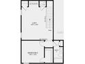 Upstairs floor plan showing loft space, bedroom with ensuite bathroom, and closet at 854 Junonia Blvd, New Smyrna Beach, FL 32168