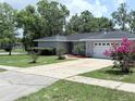 Single-story home with a well-maintained lawn, concrete driveway and nice landscaping at 1326 Wildcat Ct, Apopka, FL 32712