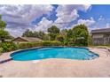 Private backyard swimming pool surrounded by lush landscaping, perfect for relaxation and entertainment at 403 Broadview Ave, Altamonte Springs, FL 32701