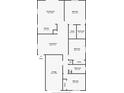 Floor plan showcasing the layout of the home, including bedrooms, bathrooms, and living spaces at 2422 Condado Ct, Kissimmee, FL 34743
