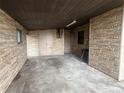 Spacious garage with brick walls offering ample storage or parking at 4250 Lake Ave, Kissimmee, FL 34746