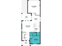 First floor plan featuring an open layout with a great room, kitchen, dining area, and bedroom at 504 Green Tracker Ave, Clermont, FL 34715