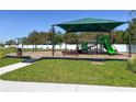Community playground featuring swings, a slide, and shaded seating areas for residents to enjoy at 5850 Ali Grace Dr, St Cloud, FL 34771