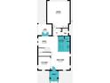 First floor floor plan showing the layout of the kitchen, dining room, flex room, garage and lanai at 1896 Seawall Way, Celebration, FL 34747