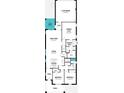 Detailed floor plan showcasing an open-concept layout with three bedrooms, two baths, and a two-car garage at 528 Green Tracker Ave, Clermont, FL 34715