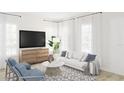 Bright living room with large windows, white sofa, and stylish decor create a welcoming and relaxing atmosphere at 1993 Beach Ter, Celebration, FL 34747