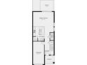 Layout of the first floor includes a garage, great room, kitchen, and patio at 7811 Waterscape Dr, Groveland, FL 34736