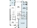 First floor showing kitchen, Gathering room, garage and flex room at 821 River Stone Trl, Sanford, FL 32771