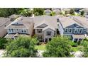 Aerial shot of home showcasing its manicured landscaping and neighborly surroundings at 15448 Murcott Blossom Blvd, Winter Garden, FL 34787