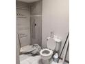 Bathroom currently under construction with new shower and toilet at 826 Horseshoe Bay Dr, Kissimmee, FL 34741