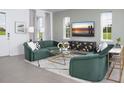 Bright living room featuring modern decor and natural light through large windows at 2374 Celebration Blvd, Celebration, FL 34747