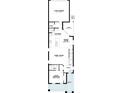 Main floor plan featuring 2-car garage, kitchen, dining room, Gathering room, bathroom, and guest bedroom at 17359 Beachgrass Aly, Winter Garden, FL 34787