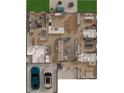 Detailed floor plan featuring multiple bedrooms, bathrooms, open living space, and a garage at 15300 Sw 62Nd Ct, Ocala, FL 34473