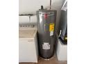 A Rheem water heater sits next to a washing machine, highlighting home utility features at 5935 Sheryl Anita St, Oviedo, FL 32765