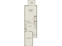 Floorplan featuring the lanai, gathering room, powder room, kitchen, entry and a one car garage at 2330 Vision St, Davenport, FL 33896