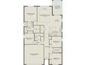 Detailed floor plan showcasing the layout of the home, including the owner's suite, gathering room, and bedrooms at 3095 Norcott Dr, Davenport, FL 33837