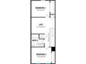 Second floor floorplan featuring a loft, two bedrooms, and a full bathroom at 140 Royal Ranch Rd, Clermont, FL 34715
