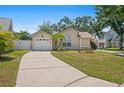 Attractive single-story home showcasing a well-kept lawn, one-car garage, and pleasant landscaping at 126 Spanish Moss Ct, Orlando, FL 32828