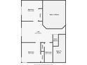 Upstairs floorplan shows loft, bedrooms and bath at 1617 Song Sparrow Ct, Sanford, FL 32773
