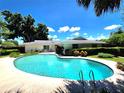 Large pool with crystal clear water and inviting landscaping, perfect for warm days and backyard fun at 5096 The Oaks Cir, Orlando, FL 32809