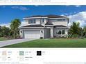 Two-story home featuring white stucco, a two-car garage, and beautifully landscaped yard at 8062 Timberwood Ln, Alafaya, FL 32825