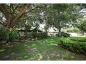 Spacious backyard with lush lawn, mature trees, and privacy fence at 9206 Everwood St, Orlando, FL 32825