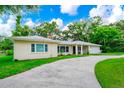 Inviting single-story home with a large front yard and mature trees, offering great curb appeal at 1420 Rock Lake Dr, Orlando, FL 32805
