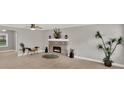 Inviting living room with a decorative fireplace and tile flooring at 1506 S Elliott St, Sanford, FL 32771