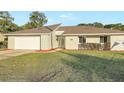 Charming single-story home featuring a well-manicured lawn, driveway, attached garage, and inviting front entrance at 520 Eagle Cir, Casselberry, FL 32707