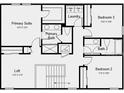 Second floor plan featuring a primary suite with bath, loft, laundry, and bedrooms at 325 Cornerstone Dr, Groveland, FL 34736