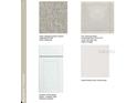 Selection of flooring, carpet, cabinets and paint samples for home interior design at 325 Cornerstone Dr, Groveland, FL 34736