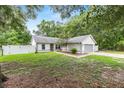 Charming single-story home with well-maintained lawn, white fence and a cozy, inviting entrance at 5430 Nw 55Th Pl, Ocala, FL 34482
