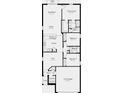 Detailed floor plan showcasing the layout of this beautiful home's kitchen, bedrooms, and primary suite at 7389 Capstone Dr, Groveland, FL 34736