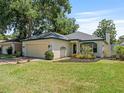 A well-manicured lawn surrounds this charming single-story home, which features a spacious two-car garage at 235 S Shadowbay Blvd, Longwood, FL 32779