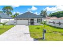 Beautiful home with a lush lawn and a driveway leads to an attached two car garage at 3507 W Jefferson St, Orlando, FL 32805