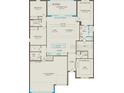 Detailed floorplan showcasing three bedrooms, three-car garage, and open living space at 5101 Rising Ridge Dr, Mount Dora, FL 32757