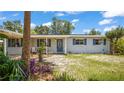 Delightful single-story home boasts a welcoming front porch and beautifully maintained landscaping at 1963 Forest Ave, Daytona Beach, FL 32119