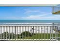 Enjoy oceanfront living from this balcony with unobstructed views of the ocean, beach and blue skies at 5201 S Atlantic Ave # 703A, New Smyrna Beach, FL 32169
