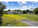 Spacious front yard featuring a long driveway and beautiful lush green lawn at 3226 Midnight Star Ct, Kissimmee, FL 34744