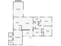 Detailed floor plan showcasing the layout of the home's bedrooms, bathrooms, kitchen, and living spaces at 609 Brockway Ave, Orlando, FL 32807