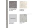 Selections board featuring carpet, tile, shaker cabinets and granite countertop options at 313 Cornerstone Dr, Groveland, FL 34736